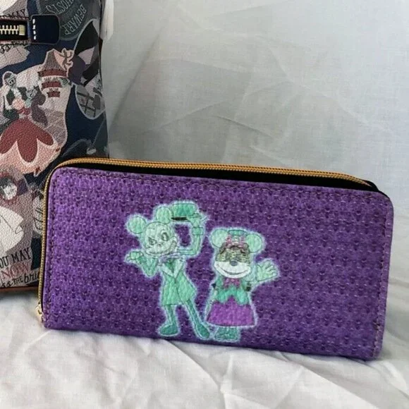 Disney Dooney Bourke Haunted Mansion Satchel & HM Themed Wallet - Picture 5 of 7